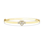Herz-Baguette-Armreif aus Gold