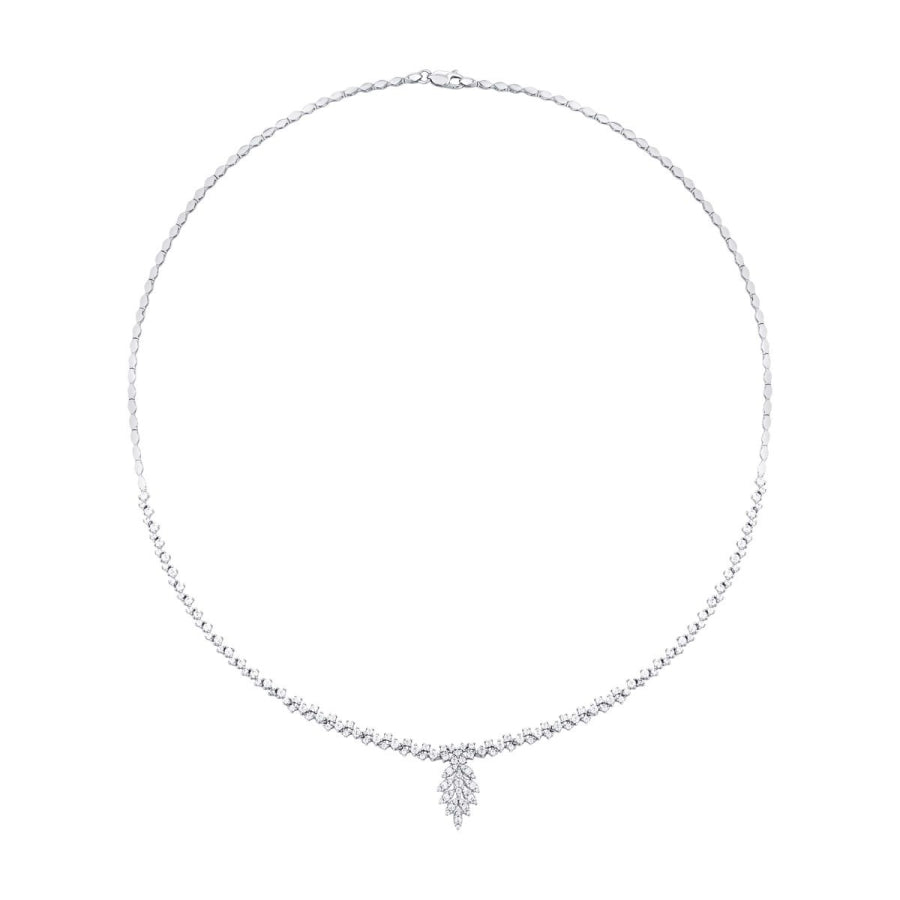 Stein-Blätter-Collier aus Gold