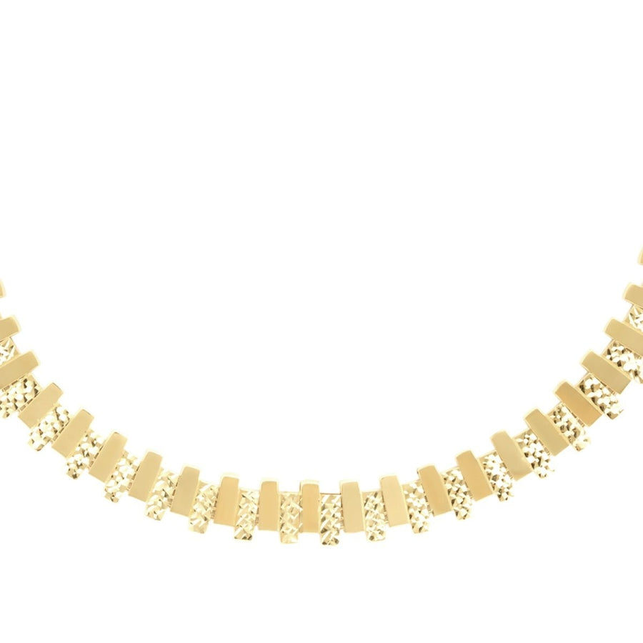 Mosaik-Collier aus Gold