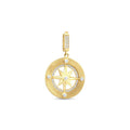 Kompass-Charm aus Gold