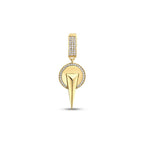 Geometrischer Charm aus Gold