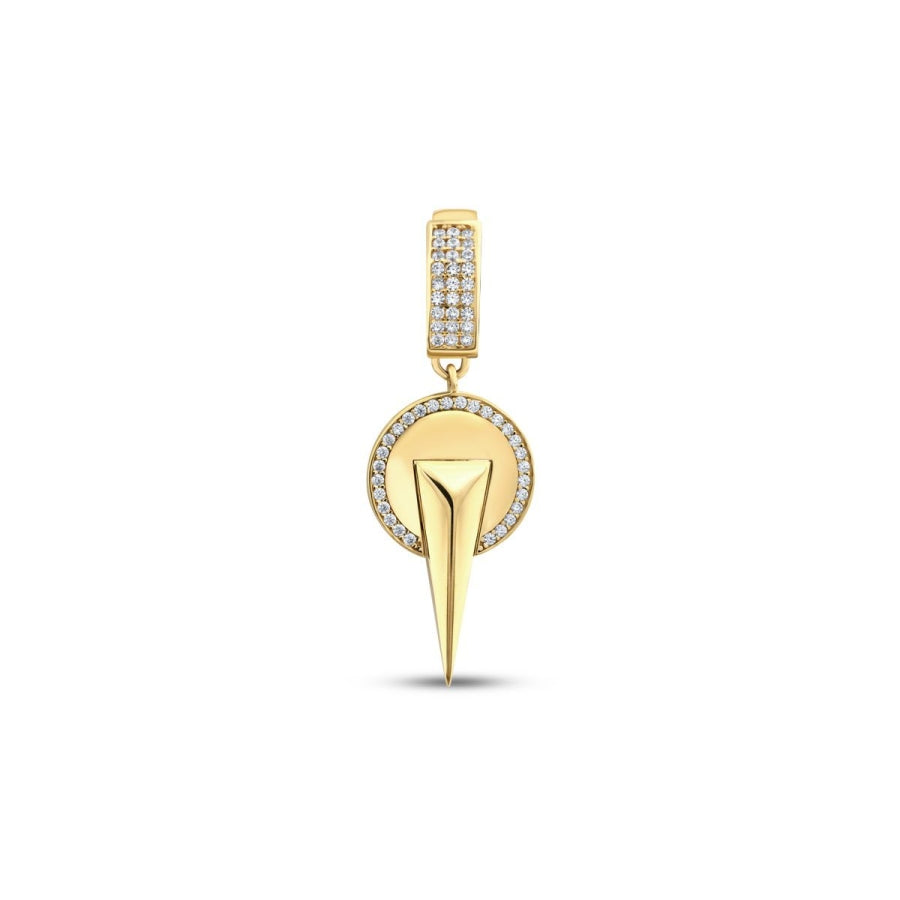 Geometrischer Charm aus Gold