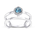 Ring mit blauem Stein aus Gold