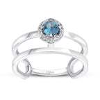 Ring mit blauem Stein aus Gold
