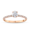 0,37 ct. Diamant Oval Solitär Verlobungsring