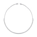 4.00 ct. Diamant Halb Tennis Halskette