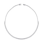 4.00 ct. Diamant Halb Tennis Halskette