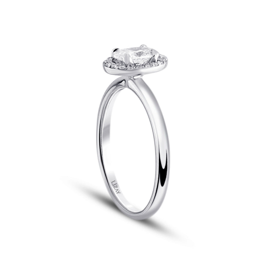 0,25 ct. Diamant Oval Solitär Verlobungsring
