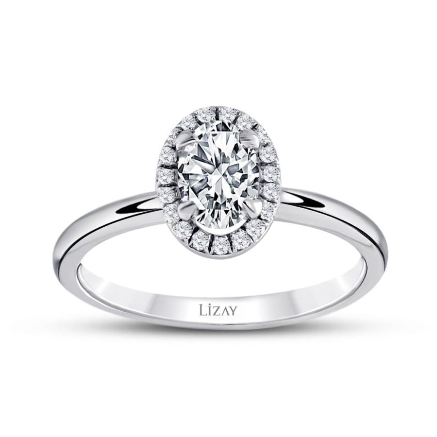 0,25 ct. Diamant Oval Solitär Verlobungsring