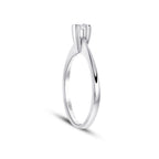 0.04 ct. Diamant Rund Solitär Verlobungsring Ring
