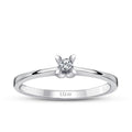 0.04 ct. Diamant Rund Solitär Verlobungsring Ring