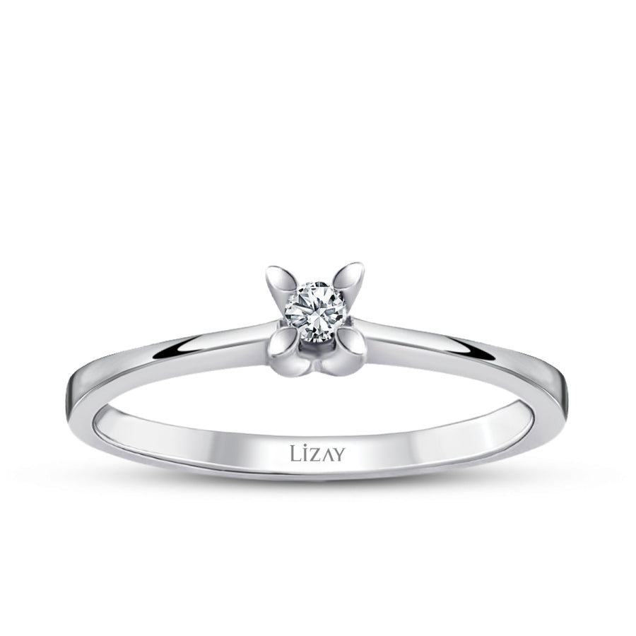 0,04 ct. Diamant Brillant Solitär Verlobungsring Ring
