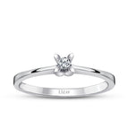 0,04 ct. Diamant Brillant Solitär Verlobungsring Ring