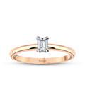 0,30 ct. Diamant Smaragd Schliff Solitär Verlobungsring