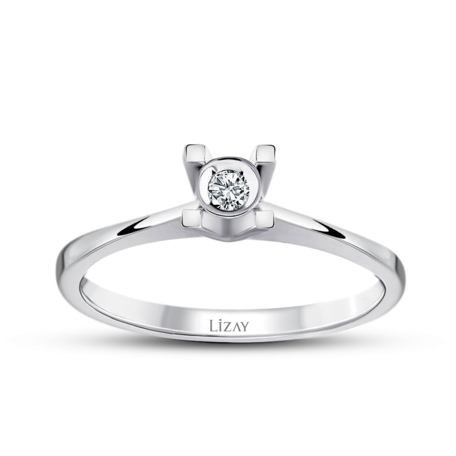 0.04 ct. Diamant Rund Solitär Verlobungsring