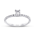 0,87 ct. Diamant Smaragd-Schliff Solitär Verlobungsring