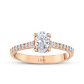 0,52 ct. Diamant Oval Solitär Verlobungsring
