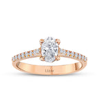 0,52 ct. Diamant Oval Solitär Verlobungsring