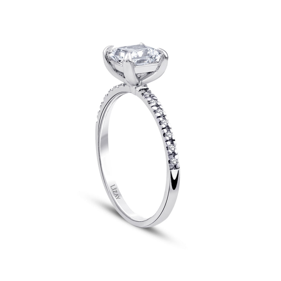 1.12 ct. Diamant Prinzessin Solitär Verlobungsring