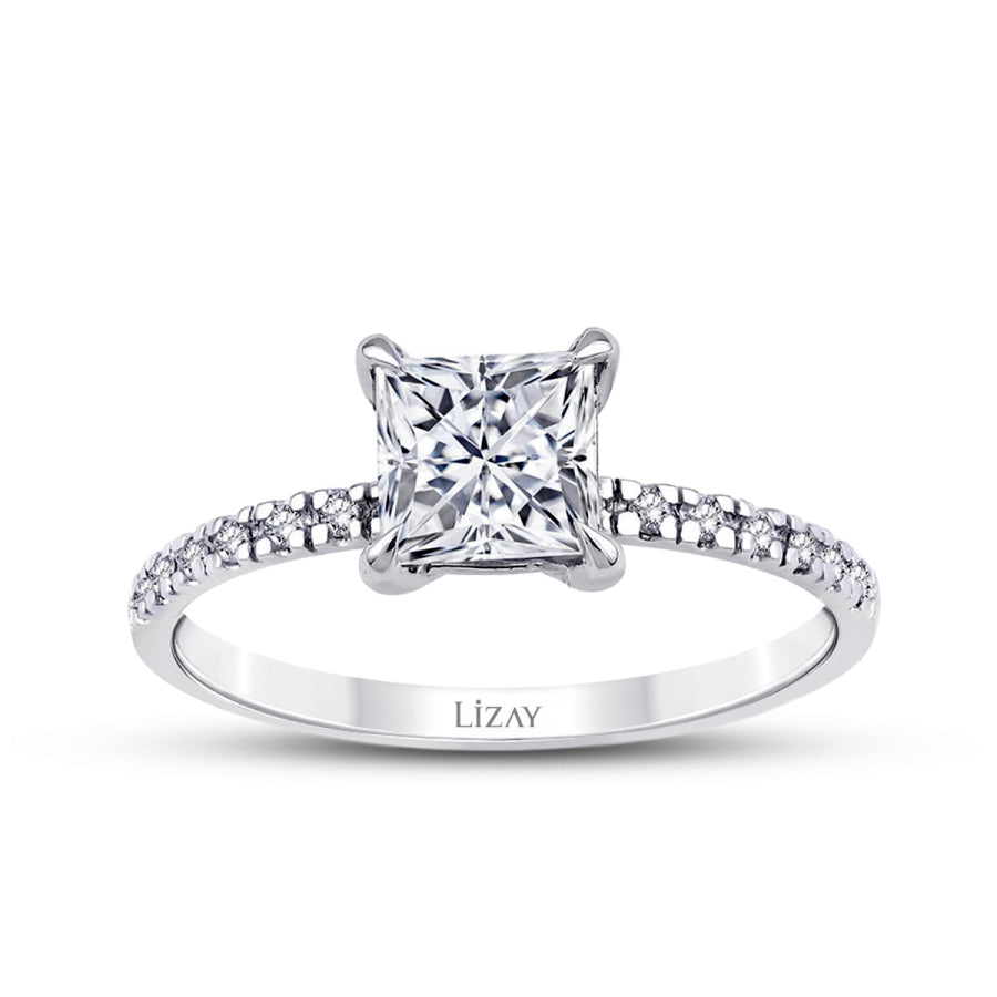1.12 ct. Diamant Prinzessin Solitär Verlobungsring