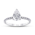 1,12 ct. Diamant Tropfen Solitär Verlobungsring