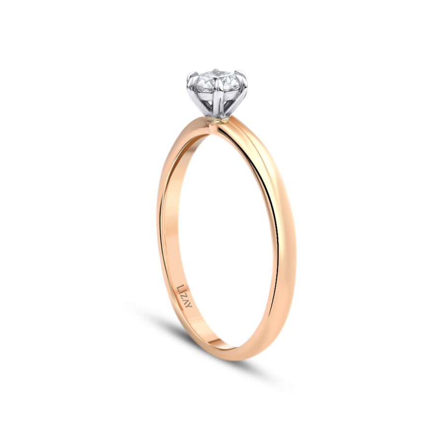 0.30 ct. Diamant Rund Solitär Verlobungsring