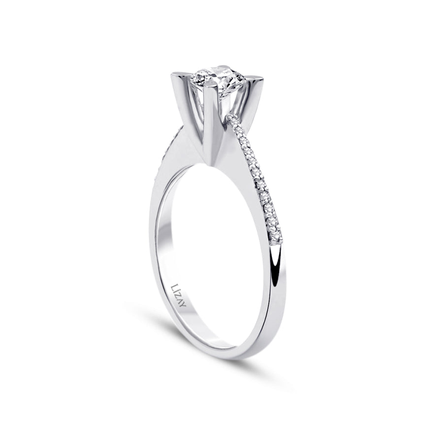 0.61 ct. Diamant Rund Solitär Verlobungsring