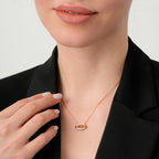 0,31 ct. Diamant Rubin Halskette