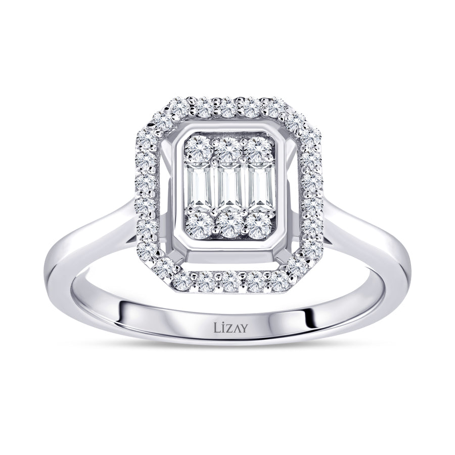 0,25 ct. Diamant Baguette Ring