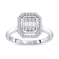0,25 ct. Diamant Baguette Ring