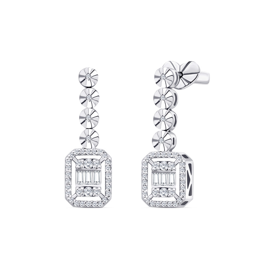 0,30 ct. Diamant Baguette Ohrringe