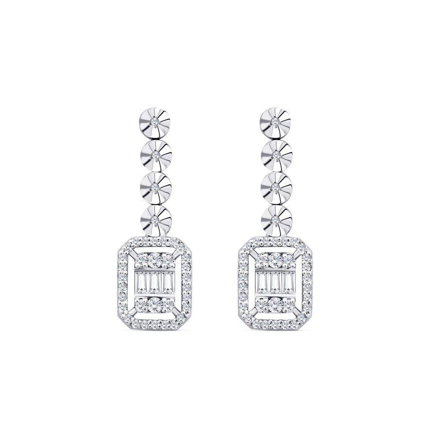0.30 ct. Diamant Baguette Ohrringe
