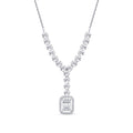 0.19 ct. Diamant Baguette Halskette