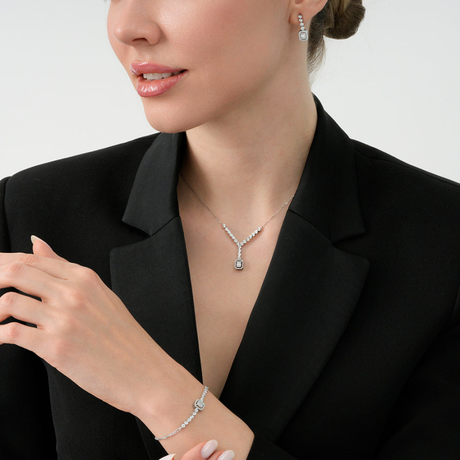 0,17 ct. Diamant Baguette Armband