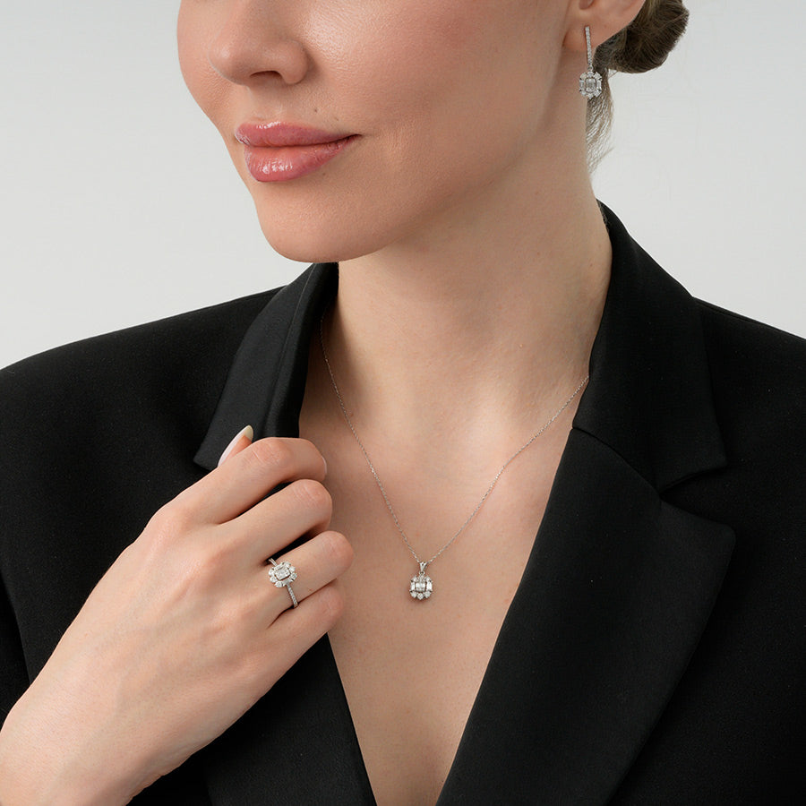 0,61 ct. Diamant Baguette Ring