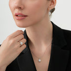 0.49 ct. Diamant Baguette Halskette
