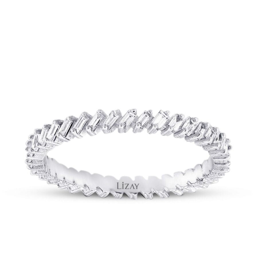 0,33 ct. Diamant Baguette Memoire-Ring