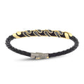 Herren-Armband mit schwarzem Stein aus Gold