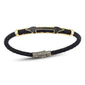 Herren-Armband mit schwarzem Stein aus Gold