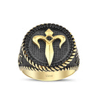 Herren-Ring mit Stein aus Gold