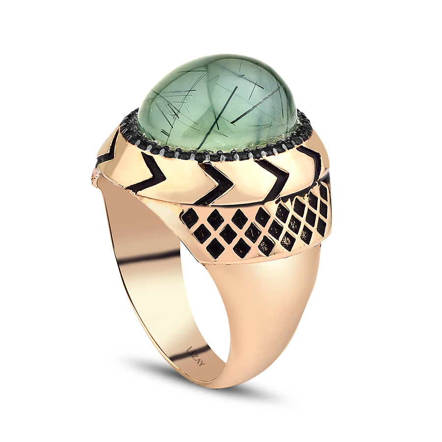 Herren-Ring mit Stein aus Gold