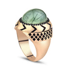 Herren-Ring mit Stein aus Gold