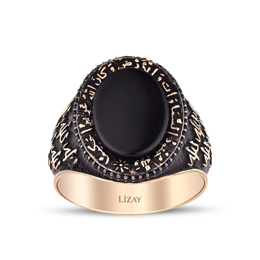 Gold Herren Ring mit Stein