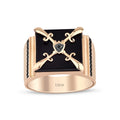 Herren-Ring mit Stein aus Gold