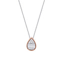0.14 ct. Diamant Tropfen Baguette Halskette