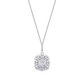 0,46 ct. Diamant Baguette Halskette