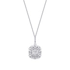 0,46 ct. Diamant Baguette Halskette