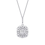 0,46 ct. Diamant Baguette Halskette