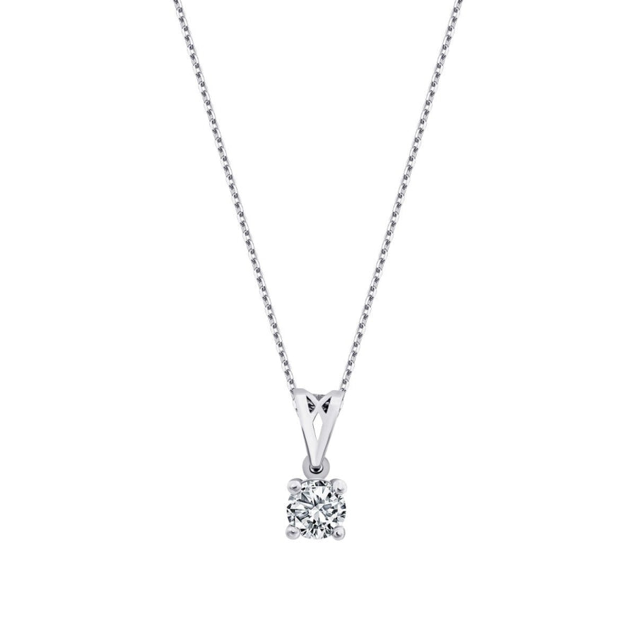 0.24 ct. Diamant Solitär Halskette