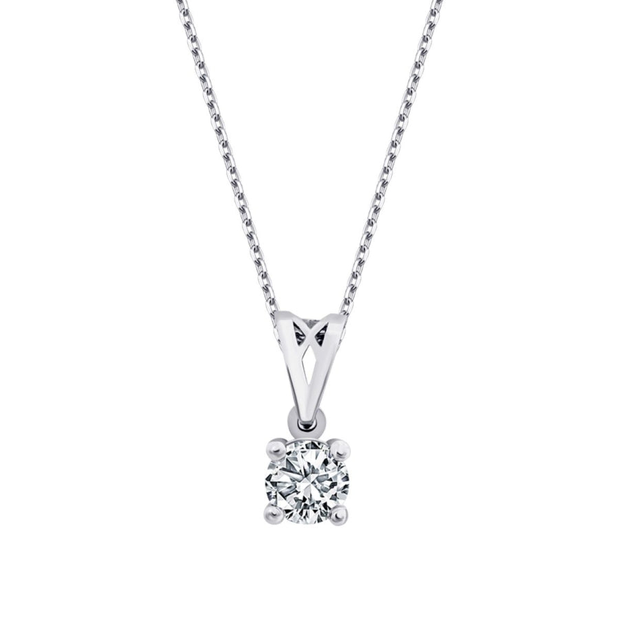 0.24 ct. Diamant Solitär Halskette